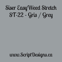 ST22 Grey - Siser EasyWeed Stretch HTV