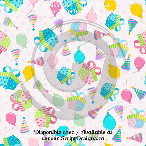 Birthday - Patterned HTV (16 Different designs available)