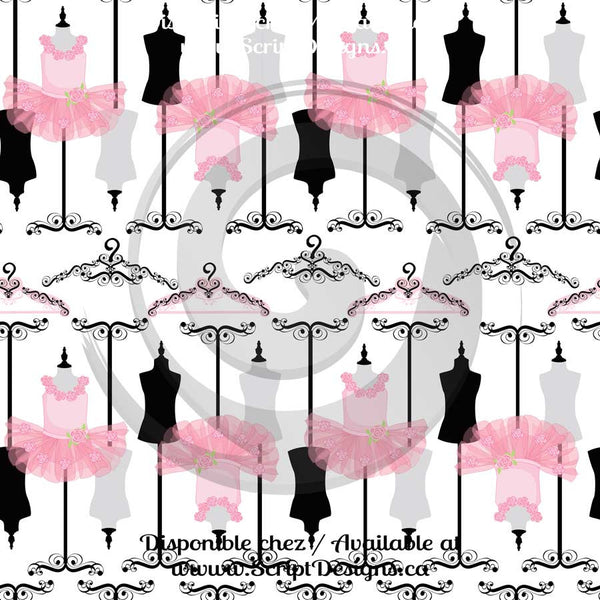 Ballerina - Patterned Adhesive Vinyl (16 Different designs available)