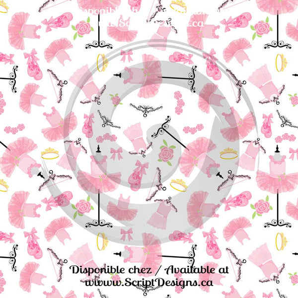 Ballerina - Patterned HTV (16 Different designs available)