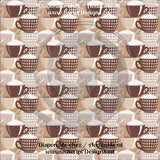 Coffee (Natural shades) - Patterned HTV (16 Different designs available)