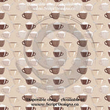 Coffee (Natural shades) - Patterned HTV (16 Different designs available)