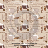 Coffee (Natural shades) - Patterned HTV (16 Different designs available)