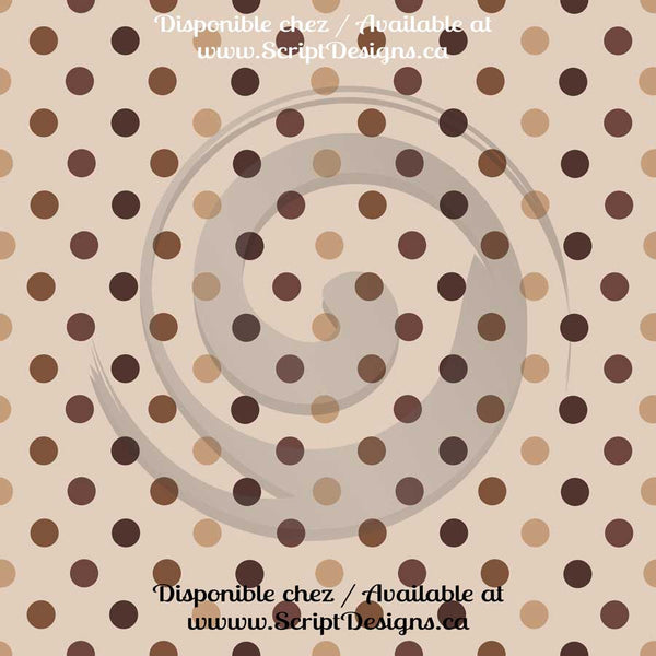 Coffee (Natural shades) - Patterned HTV (16 Different designs available)