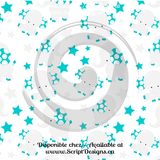 Teal Blue Elephants - Patterned HTV (12 Designs) - ScriptDesigns - 1