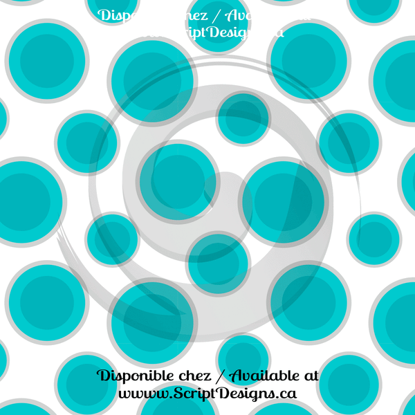 Teal Blue Elephants - Patterned HTV (12 Designs) - ScriptDesigns - 2