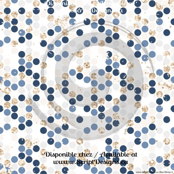 Blue Winter - Patterned HTV (10 different designs available)