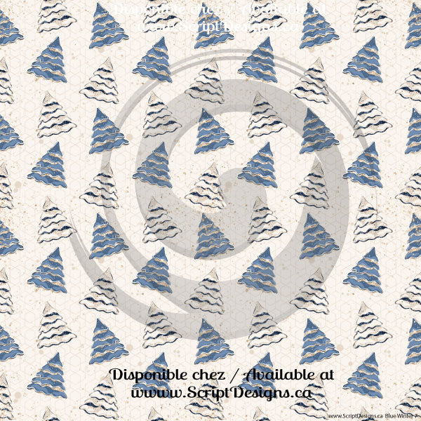 Blue Winter - Patterned HTV (10 different designs available)