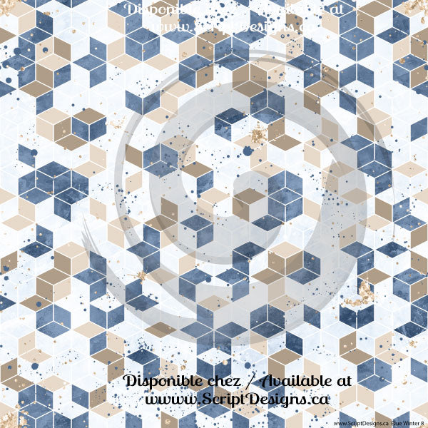 Blue Winter - Patterned HTV (10 different designs available)