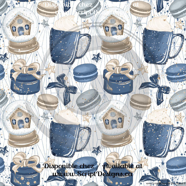 Blue Winter - Patterned HTV (10 different designs available)
