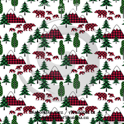 Buffalo Plaid Cutouts - Patterned HTV (10 Different designs available)