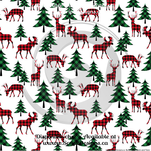 Buffalo Plaid Cutouts - Patterned HTV (10 Different designs available)