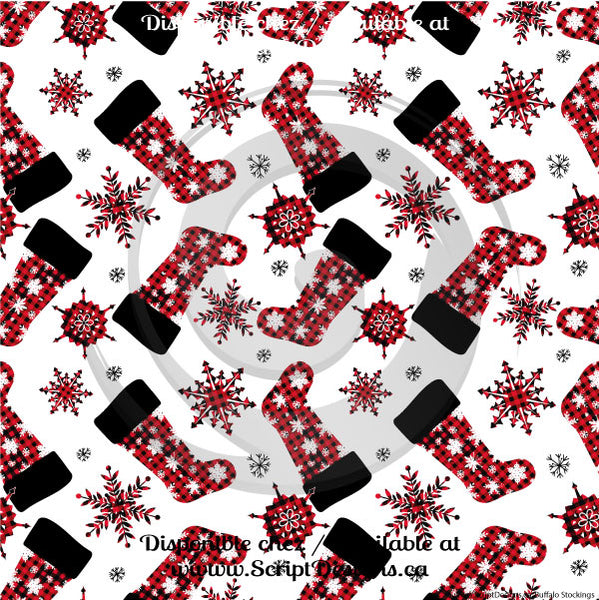 Buffalo Plaid Cutouts - Patterned HTV (10 Different designs available)