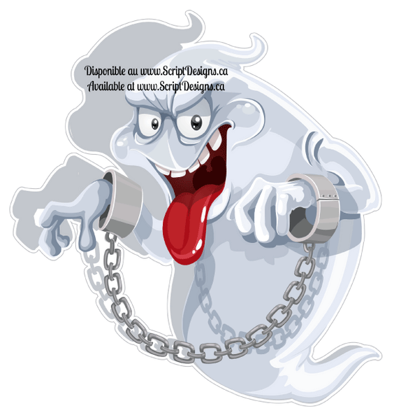 Chained Ghost HTV Decal