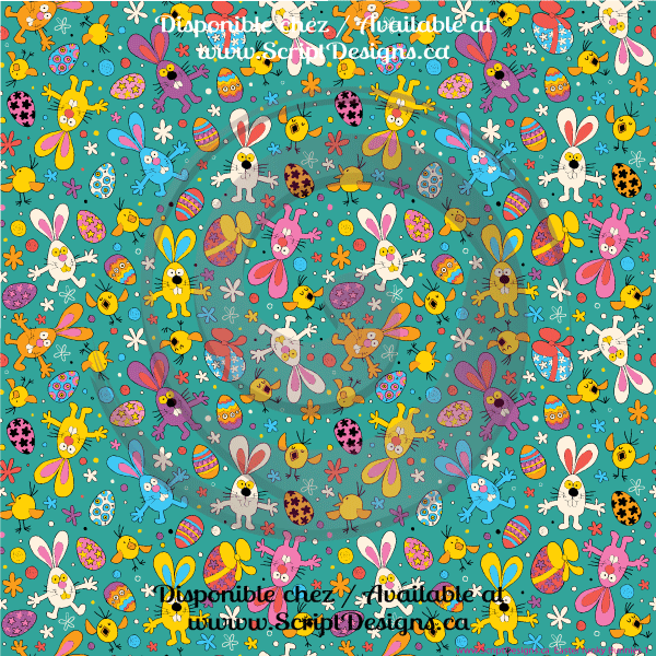 Funky Bunnies - Patterned HTV (4 Different designs available)