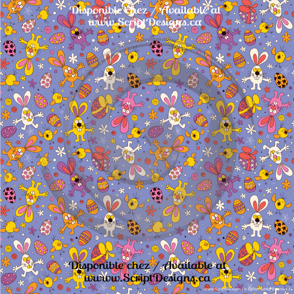 Funky Bunnies - Patterned HTV (4 Different designs available)