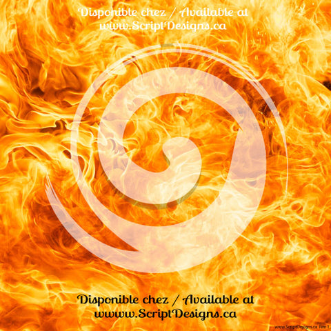 Fire - Patterned HTV (10 different designs available)