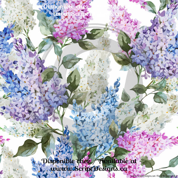 Fonds floraux - HTV à motifs (10 modèles différents disponibles)