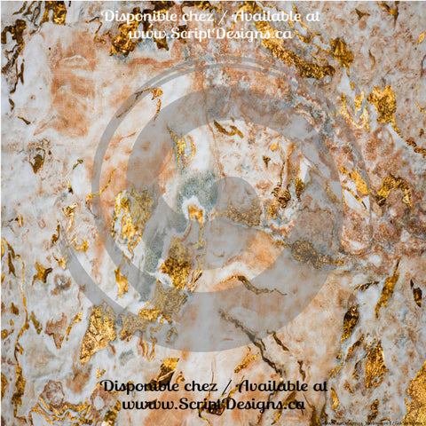 Golden Marble - Patterned HTV (8 Different designs available)