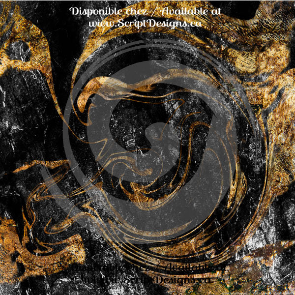 Golden Marble - Patterned HTV (8 Different designs available)