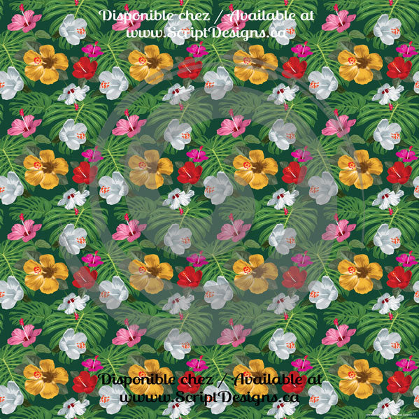Hawaii Tropical Petite / Jurassic - HTV à motifs (14 modèles différents disponibles)