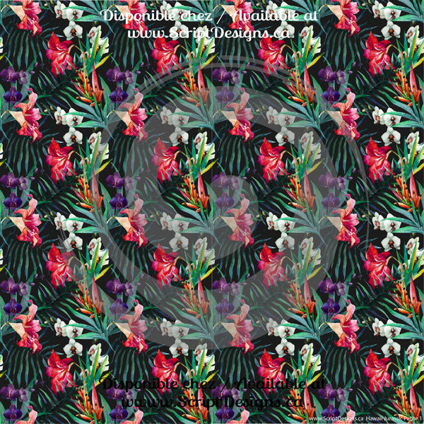 Hawaii Tropical Petite / Jurassic - HTV à motifs (14 modèles différents disponibles)