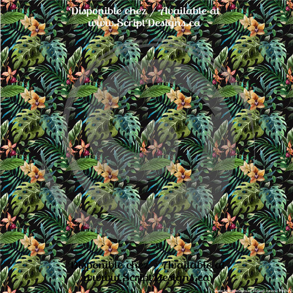 Hawaii Tropical Petite / Jurassic - HTV à motifs (14 modèles différents disponibles)