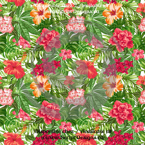 Hawaii Tropical Petite / Jurassic - HTV à motifs (14 modèles différents disponibles)