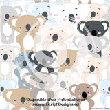 Koala - Patterned HTV (6 Different designs available)