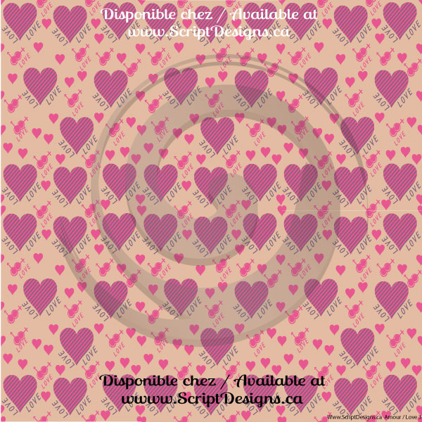 Love - Patterned HTV (8 Different designs available)