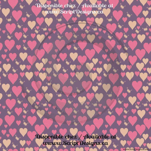 Love - Patterned HTV (8 Different designs available)