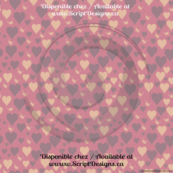 Love - Patterned HTV (8 Different designs available)