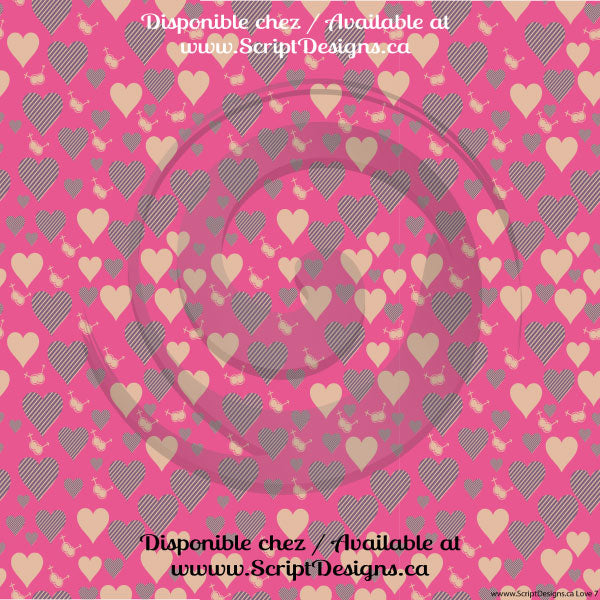 Love - Patterned HTV (8 Different designs available)