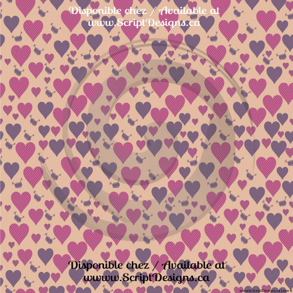 Love - Patterned HTV (8 Different designs available)