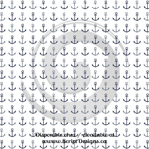 Nautical Blue - Patterned HTV (12 Designs) - ScriptDesigns - 4