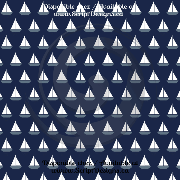 Nautical Blue - Patterned HTV (12 Designs) - ScriptDesigns - 5