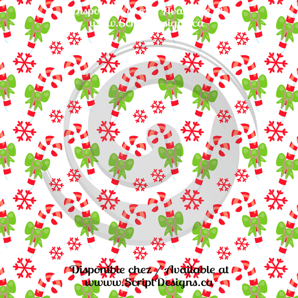 Christmas Red & Green - Patterned HTV (15 Designs) - ScriptDesigns - 15