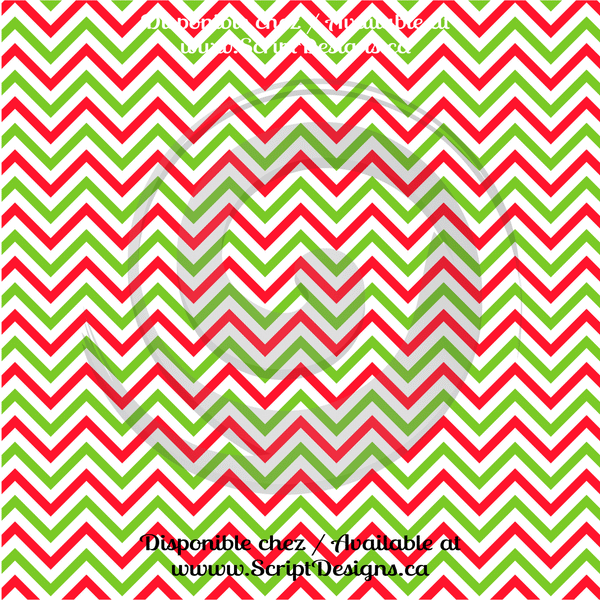 Christmas Red & Green - Patterned HTV (15 Designs) - ScriptDesigns - 9