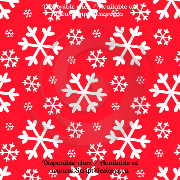 Christmas Red & Green - Patterned HTV (15 Designs) - ScriptDesigns - 1