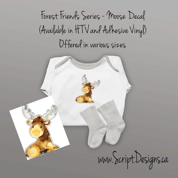 Forest Friends - Moose HTV Decal