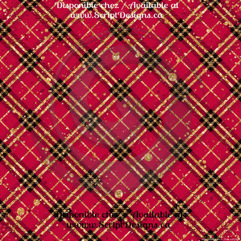 Plaids and Bling - Patterned HTV (8 different designs available)