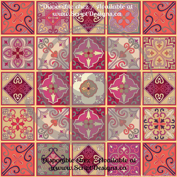 Portugese Ceramics - Patterned HTV (10 Different designs available)