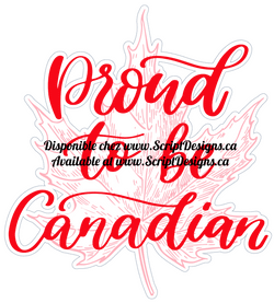 Proud to be Canadian - HTV Decal (Iron On)