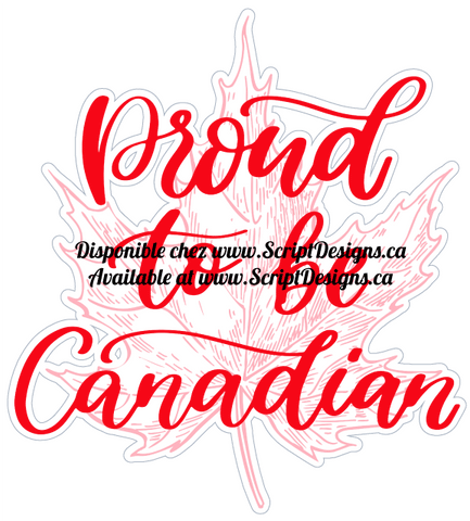 Proud to be Canadian - HTV Decal (Iron On)