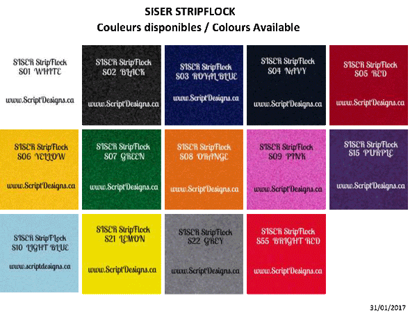 Siser StripFlock - BUNDLE All Colours - ScriptDesigns - 1