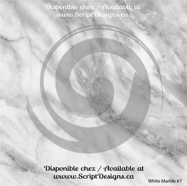 Marble White  - Patterned HTV
