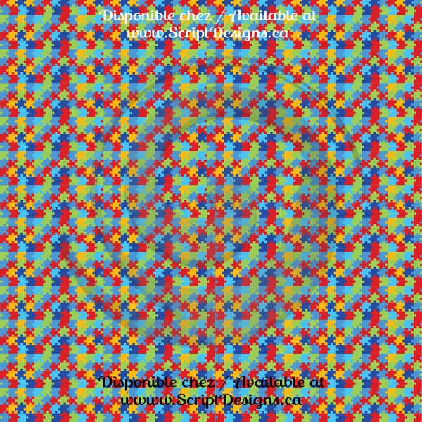 Autism Puzzle  - Patterned Adhesive Vinyl