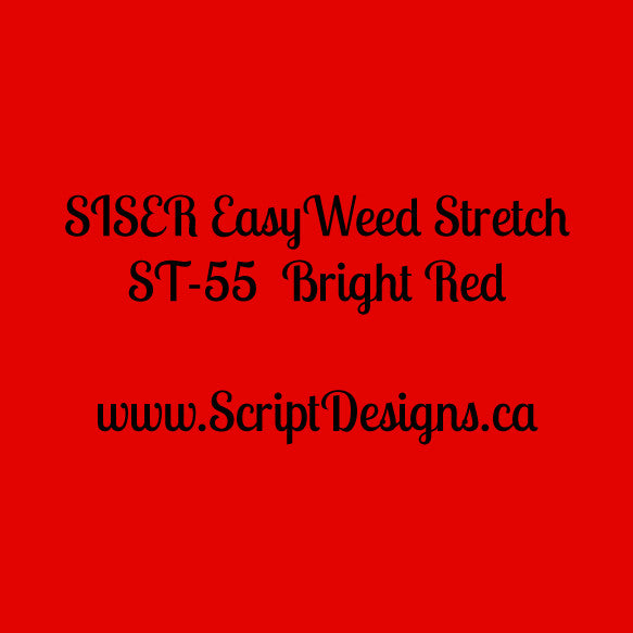 ST55 Bright Red - Siser EasyWeed Stretch HTV - ScriptDesigns - 1