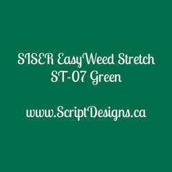 ST07 Green - Siser EasyWeed Stretch HTV - ScriptDesigns - 1
