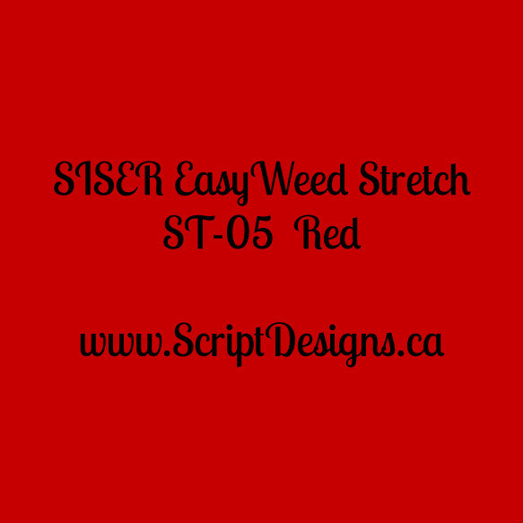 ST05 Red - Siser EasyWeed Stretch HTV - ScriptDesigns - 1